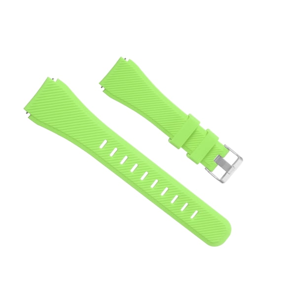 Uxcell Rubber Watch Band 20mm Width, Unique Design Silicone Strap for Smart Watch Green