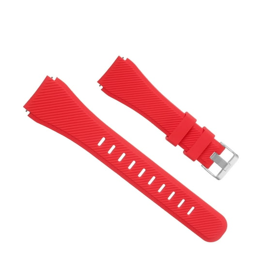 Uxcell Rubber Watch Band 20mm Width, Unique Design Silicone Strap for Smart Watch Red