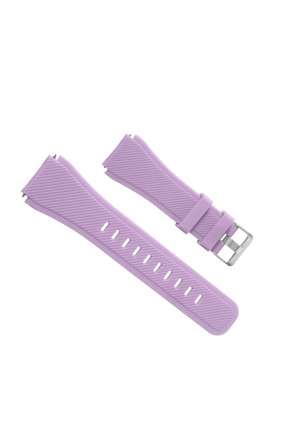 Rubber Watch Band 22mm Width, Unique Design Silicone Strap for Smart Watch Light Purple