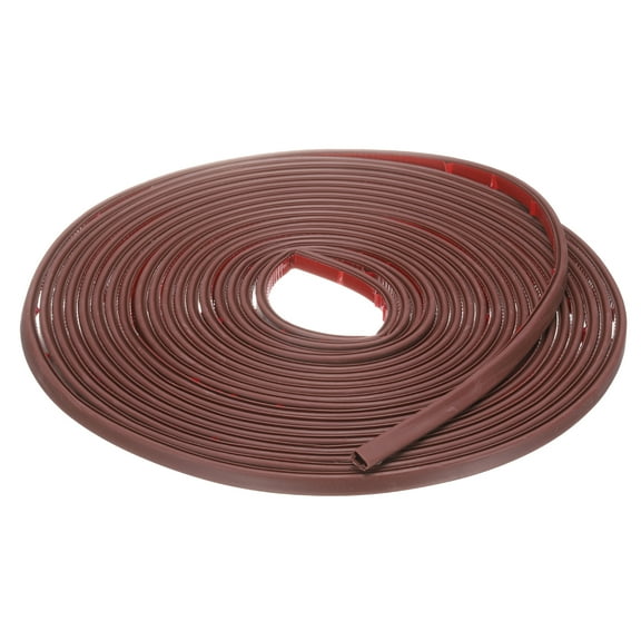 Uxcell Rubber Weather Stripping Door Seal 40ft x 9mm Self-Adhesive D-Shape Door Seal Strip Soundproof Waterproof for Door Frame Windows Insulation Large Gap, Brown