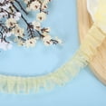 thumbnail image 1 of Uxcell Ruffle Lace Ribbon Trim Pleated Lace Fabric Trim 11 Yard Light Yellow, 1 of 7