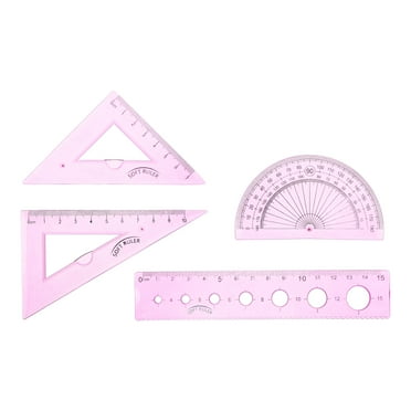Uxcell 4piece Triangle Ruler Square Set 10cm 30/60 and 45/90 Degrees ...