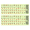 thumbnail image 1 of Uxcell Russian Keyboard Stickers Glow in the Dark Luminous Keyboard Replacement Cover, Red Lettering 2pcs, 1 of 6
