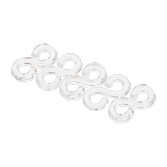 Uxcell S Clips Connectors Rubber Band Plastic Connectors Kit Clear 400 Pack