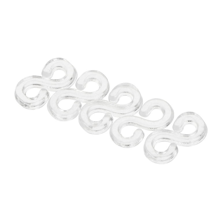 Uxcell S Clips Connectors Rubber Band Plastic Connectors Kit Clear
