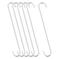 thumbnail image 1 of Uxcell S Hanging Hooks, 12inch/300mm Extra Long Carbon Steel Hanger, Silver Tone, 6Pack, 1 of 5