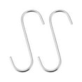 thumbnail image 1 of Uxcell S Hanging Hooks, 4inch/110mm Extra Long Carbon Steel Hanger, Silver Tone, 2Pack, 1 of 5