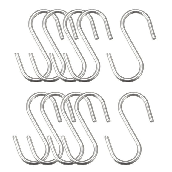 Uxcell S Hooks 1.18" Long Stainless Steel Hanger for Hanging Objects 24Pack