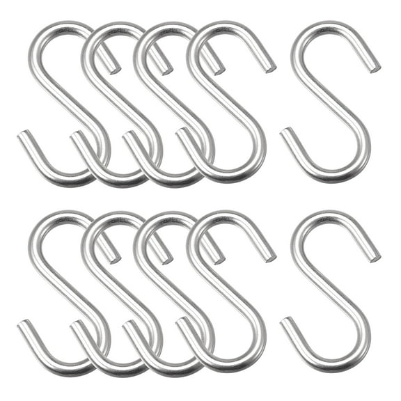 Uxcell S Hooks 2.28" Long Stainless Steel Hanger for Hanging Objects 16Pack