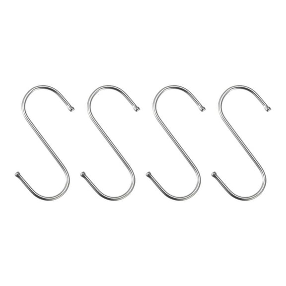 Uxcell S Hooks 3.54inches Stainless Steel Hanger for Hanging, Silver Tone 16Pack