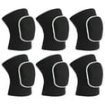 thumbnail image 1 of Uxcell S Protective Knee Pads Volleyball Knee Pads Sponge Knee Pads Brace, Black White 3 Pairs, 1 of 6