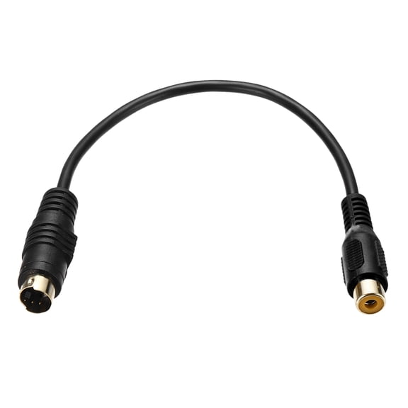 Uxcell S Video Cable 0.5ft, 4 Pin S-Video Male to RCA Female Composite Adapter Converter Transfer for TV Receiver Monitor