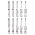 thumbnail image 1 of Uxcell S2 Magnetic Square Screwdriver Bit 1/4" Hex Shank 2" Length Screw Driver, 10 Pack, 1 of 6