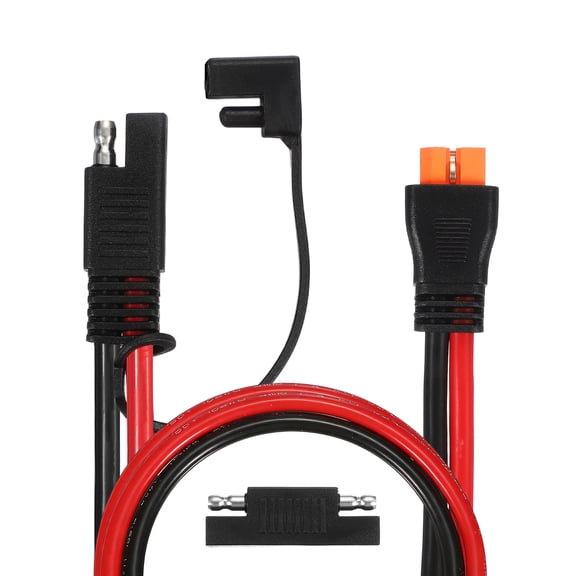 Uxcell SAE to XT60i Connector Extension Cable, 6ft 600V SAE Cord to XT60i Female Adapter Charger 10AWG with Waterproof Caps & Polarity Reverse Adapter for Cars, Solar Panels, Charging