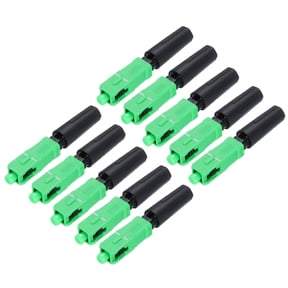 Uxcell SC/APC Fiber Optic Quick Connector Single Mode Straight SC Fiber Optic Fast Connectors Adapter for CATV Network 10Pcs