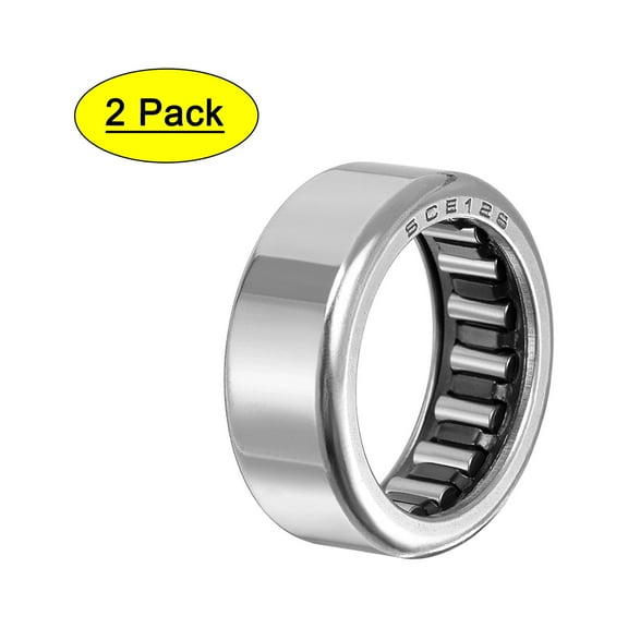Uxcell SCE126 Needle Roller Bearings, Drawn Cup Open End 3/4" Bore 1" OD 3/8" Width 2pcs