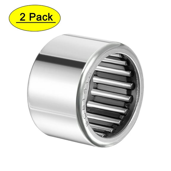 Uxcell SCE1412 Needle Roller Bearings, Drawn Cup Open End 7/8" Bore 1-1/8" OD 3/4" Width 2pcs