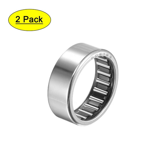 Uxcell SCE188 Needle Roller Bearings 1-1/8" Bore 1-3/8" OD 1/2" Width Chrome Steel Open End 2pcs