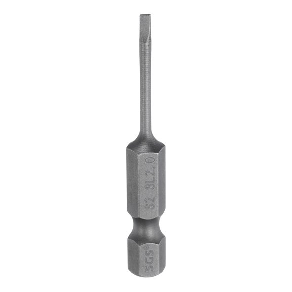 Uxcell SL2 Magnetic Slotted Screwdriver Bits 2mm S2 Steel Flat Head Screwdriver Bit Driver Drill Bits 2" Long