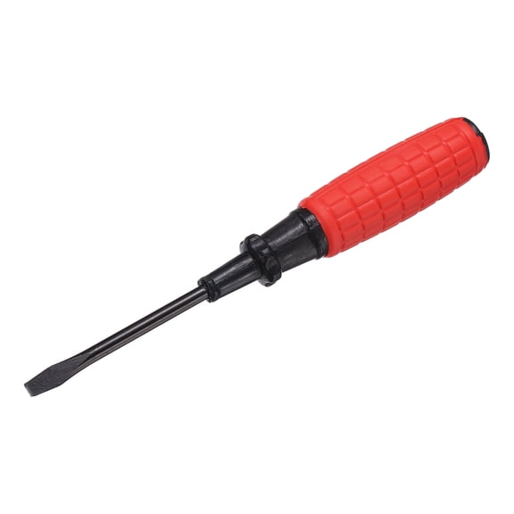 Uxcell SL4 Flat Head Screwdriver 5.3" Length 45# Steel Magnetic Slotted Screwdrivers with Ergonomic Grip for Appliances Furniture Automotive Repairing