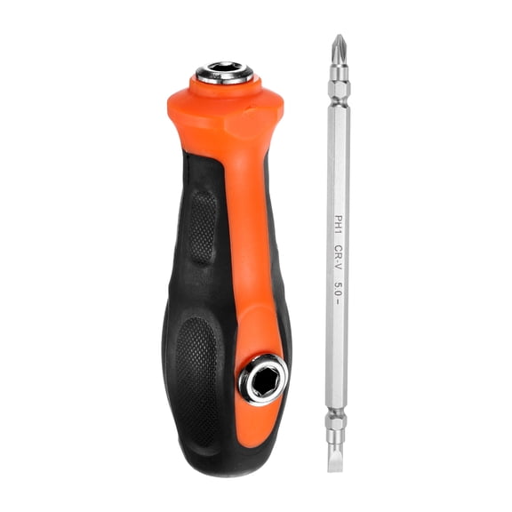 Uxcell SL5/PH1 Double Ended Phillips Slotted Screwdriver Bit 1/4" Bit Driver Handle