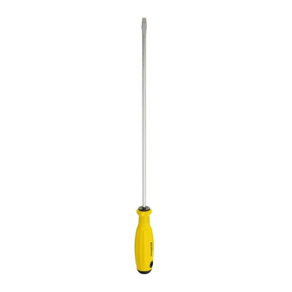 Uxcell SL6 Flat Head Screwdriver 16.3" Magnetic Slotted Screwdriver CR-V with Ergonomic Handle for Repairing, Yellow