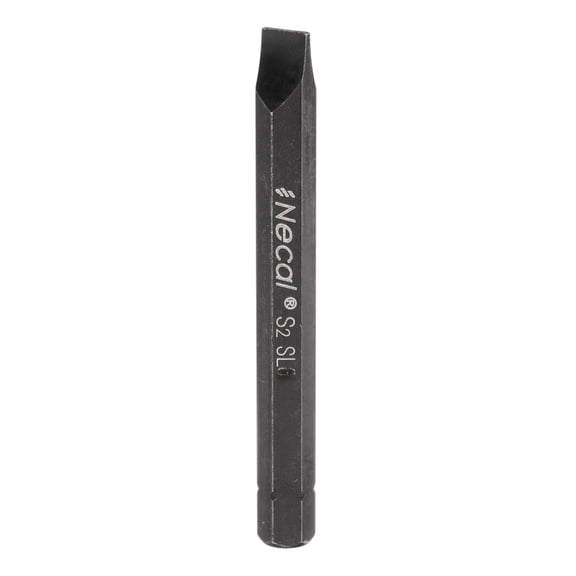 Uxcell SL8 Magnetic Slotted Screwdriver Bit 5/16" Hex Shank 80mm Length S2, Black