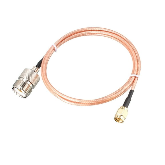 Uxcell SMA Male to UHF SO-239 Female RF Coaxial Cable Low Loss RG316 Antenna Cable 3Feet