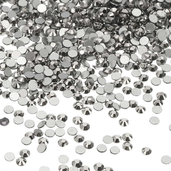 Uxcell SS16 Round Flatback Rhinestones 3.8-4.0mm Crystal Glass Gems Diamonds for DIY Crafts Clothes Shoes Nail Art Decoration, Silver 2880Pcs