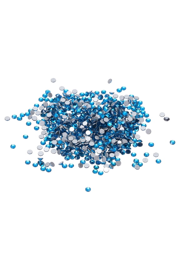 1440Pcs Glass Diamante Rhinestone, Man Made Gems Sky Blue 1.3-1.4 mm