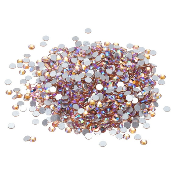 Uxcell 1440Pcs Glass Diamante Rhinestone, Man Made Gems AB Champagne 1.5-1.7 mm