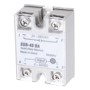 Uxcell SSR-40DA 3-32V DC Input to 24-380V AC Output Single Phase Solid State Relay AC 40A for Industrial Automation, HVAC, Lighting Control