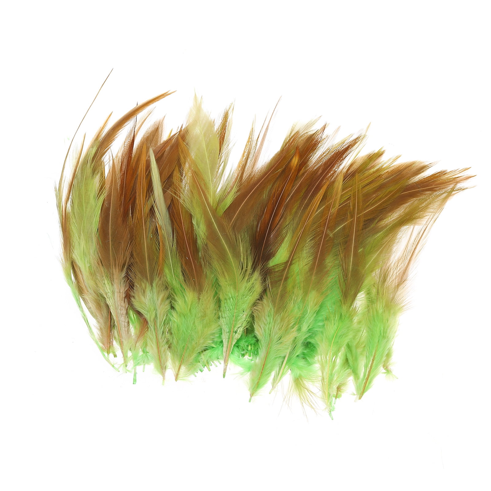Plumes De Coq Montées Sur Cordon (10 Cm) - Orange - Hackle Saddle