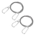 thumbnail image 1 of Uxcell Safety Cable Lock Stainless Steel Cable with Loops Security Wire Lock for Hanging Luggage 7.87'' x 0.06'', 1 of 6
