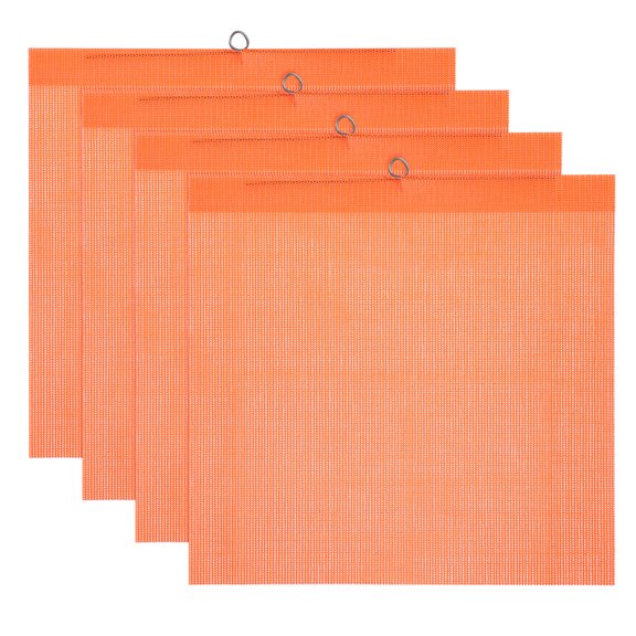 Uxcell Safety Flags for Trailer, 18x18" Warning Safety Flag with Wire Loop High Visibility Orange 4 Pack