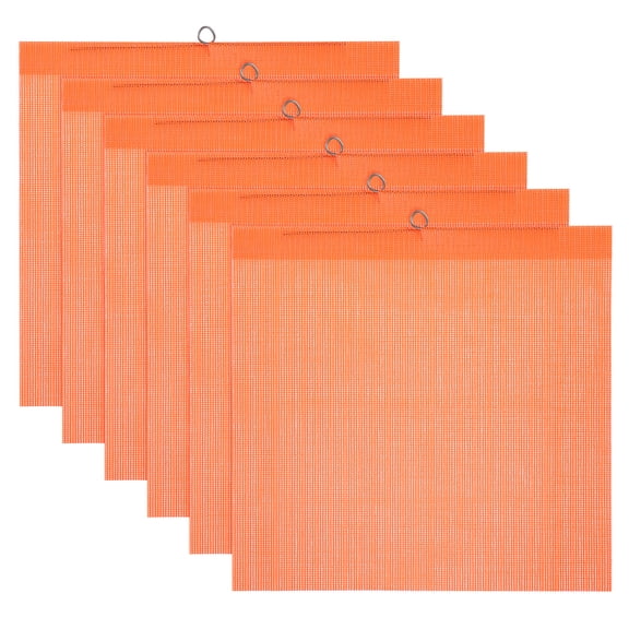 Uxcell Safety Flags for Trailer, 18x18" Warning Safety Flag with Wire Loop High Visibility Orange 6 Pack