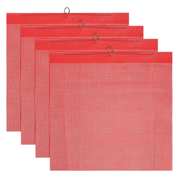 Uxcell Safety Flags for Trailer, 18x18" Warning Safety Flag with Wire Loop High Visibility Red 4 Pack