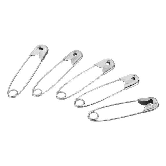 Uxcell Safety Pins 0.98 Inch Metal Small Sewing Pins Silver Tone 200Pcs