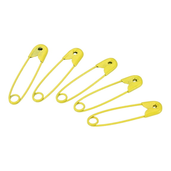 Uxcell Safety Pins 0.98 Inch Metal Small Sewing Pins Yellow 100Pcs