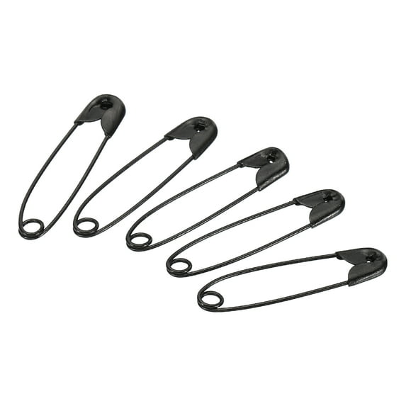 Uxcell Safety Pins 1.06 Inch Nickle Plated Small Sewing Pins Black 100Pcs