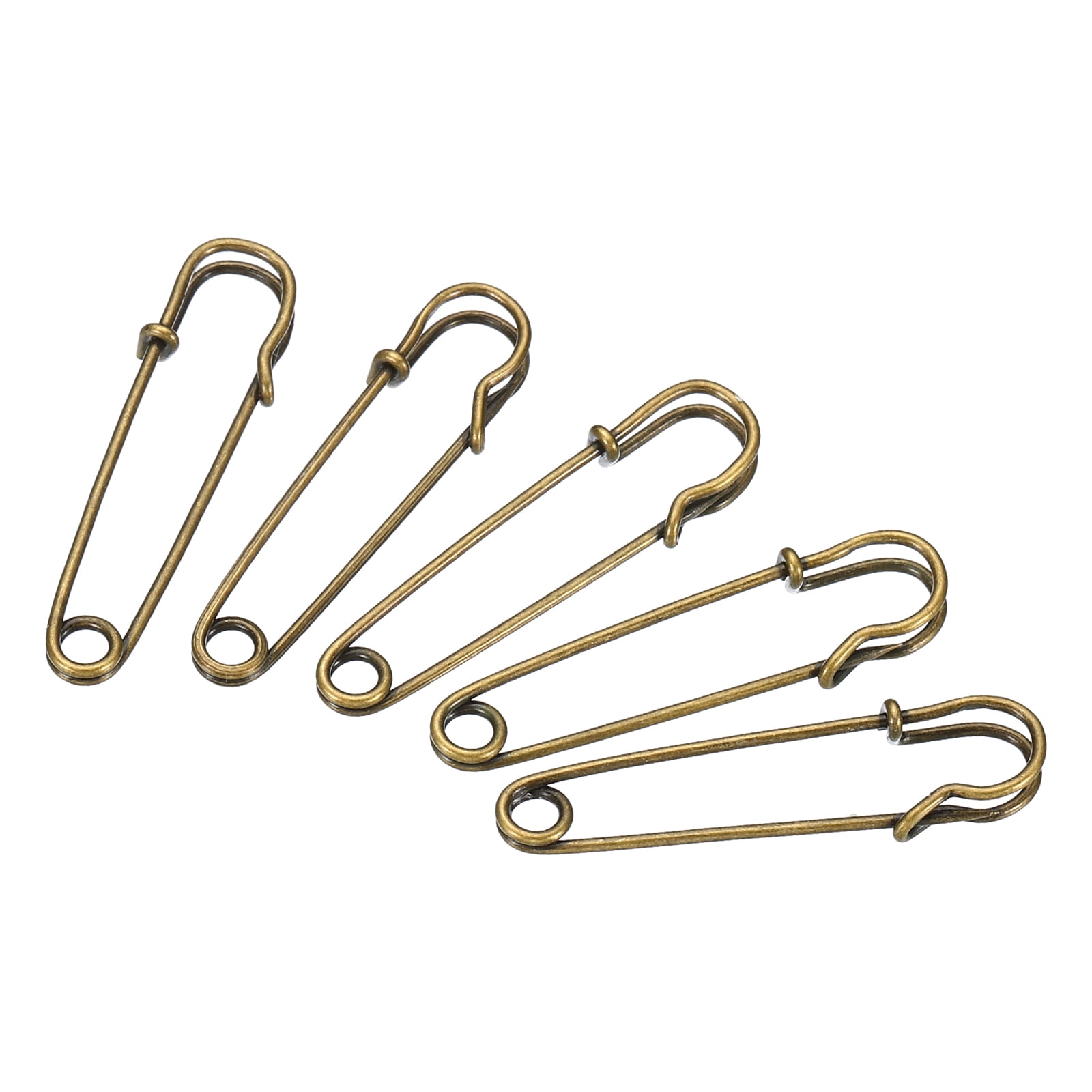 Uxcell Safety Pins 2.48 Inch Large Metal Sewing Pins Red 50Pcs