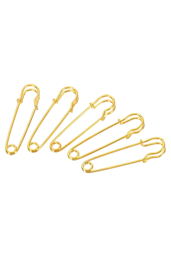 Safety Pins 1.5 inch Large Metal Sewing Pins Gold Tone 20Pcs