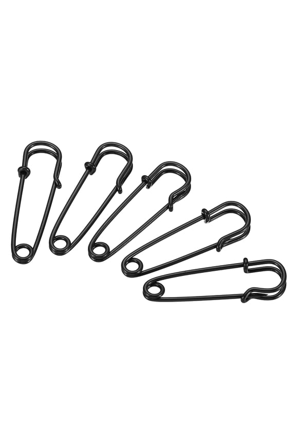 Safety Pins 1.57 Inch Large Metal Sewing Pins Black 24Pcs
