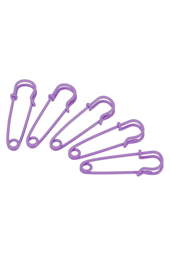 Safety Pins 1.57 Inch Large Metal Sewing Pins Purple 12Pcs