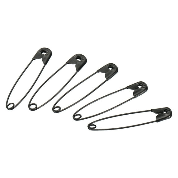 Uxcell Safety Pins 1.65 Inch Nickle Plated Small Sewing Pins Black 100Pcs