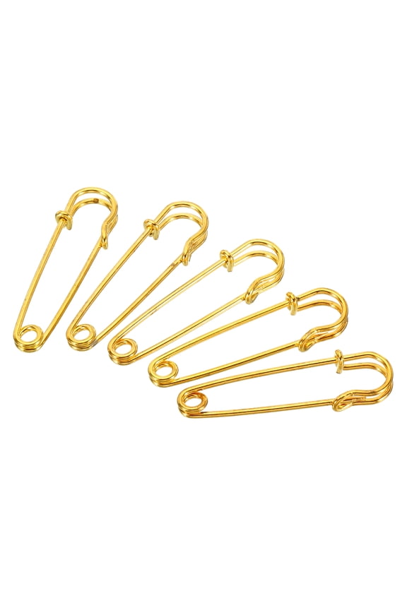 Safety Pins 1.97 inch Large Metal Sewing Pins Gold Tone 20Pcs