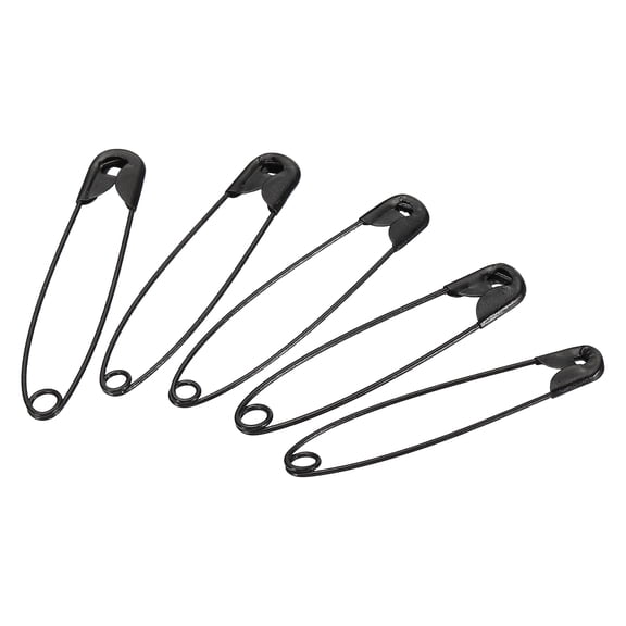 Uxcell Safety Pins 2.13 Inch Nickle Plated Small Sewing Pins Black 432Pcs