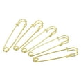 thumbnail image 1 of Uxcell Safety Pins 2.95 Inch Large Metal Sewing Pins Gold Tone 50Pcs, 1 of 5