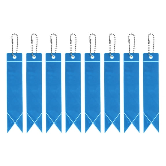 Uxcell Safety Reflector 8 Pack Tag Pendant Reflective Gear for Backpack Cycling Running Wheelchairs Lake Blue