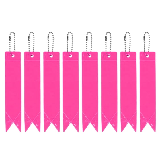 Uxcell Safety Reflector 8 Pack Tag Pendant Reflective Gear for Backpack Cycling Running Wheelchairs Pink
